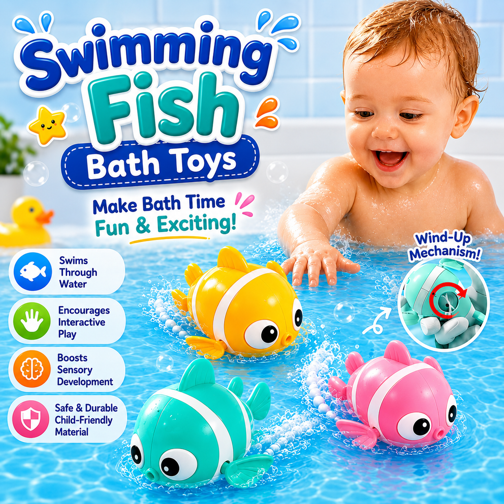 Swimming Fish Bath Toy 3-Pack