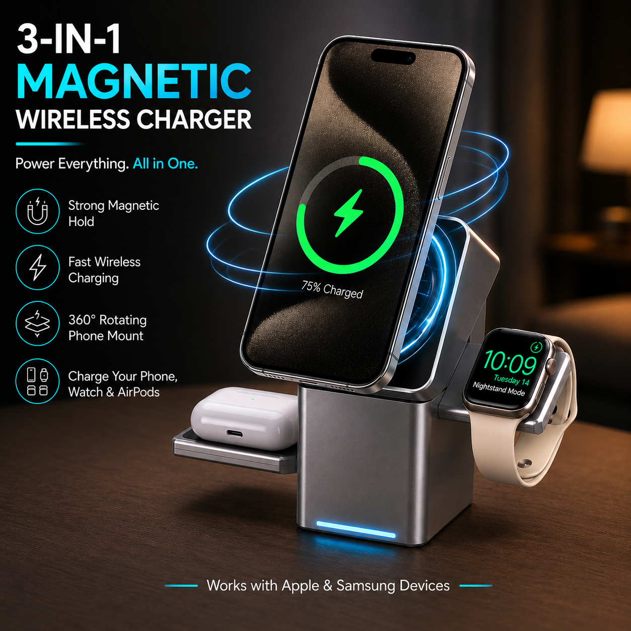 3 in 1 Wireless Charger