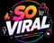Logo with 'SO VIRAL' text and colorful design elements on a black background